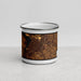 Front View Custom Waco Texas Map Enamel Mug in Ember