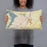 Person holding 20x12 Custom Waco Texas Map Throw Pillow in Woodblock