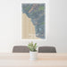 24x36 Waianae Hawaii Map Print Portrait Orientation in Afternoon Style Behind 2 Chairs Table and Potted Plant