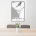 24x36 Waianae Hawaii Map Print Portrait Orientation in Classic Style Behind 2 Chairs Table and Potted Plant