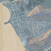 Waianae Hawaii Map Print in Afternoon Style Zoomed In Close Up Showing Details