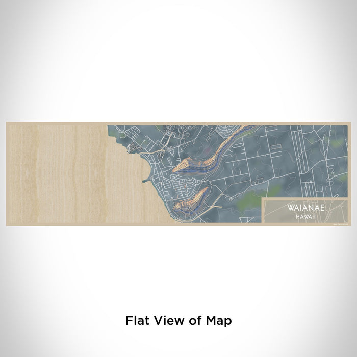 Flat View of Map Custom Waianae Hawaii Map Enamel Mug in Afternoon