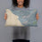 Person holding 20x12 Custom Waianae Hawaii Map Throw Pillow in Afternoon