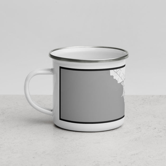 Left View Custom Waianae Hawaii Map Enamel Mug in Classic