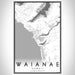 Waianae Hawaii Map Print Portrait Orientation in Classic Style With Shaded Background