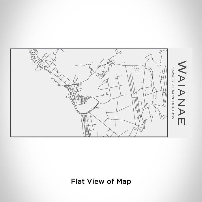 Rendered View of Waianae Hawaii Map Engraving on 17oz Stainless Steel Insulated Cola Bottle in White