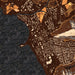 Waianae Hawaii Map Print in Ember Style Zoomed In Close Up Showing Details
