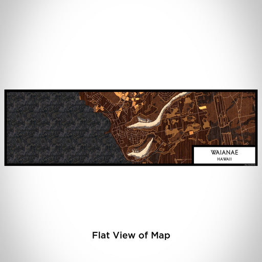 Flat View of Map Custom Waianae Hawaii Map Enamel Mug in Ember