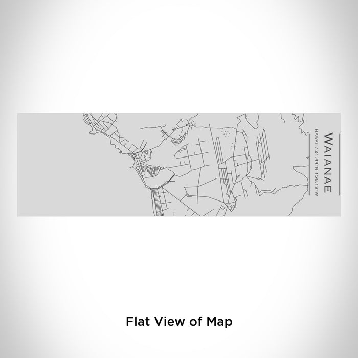 Rendered View of Waianae Hawaii Map Engraving on 10oz Stainless Steel Insulated Cup with Sipping Lid