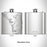 Rendered View of Waianae Hawaii Map Engraving on 6oz Stainless Steel Flask