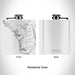 Rendered View of Waianae Hawaii Map Engraving on 6oz Stainless Steel Flask in White