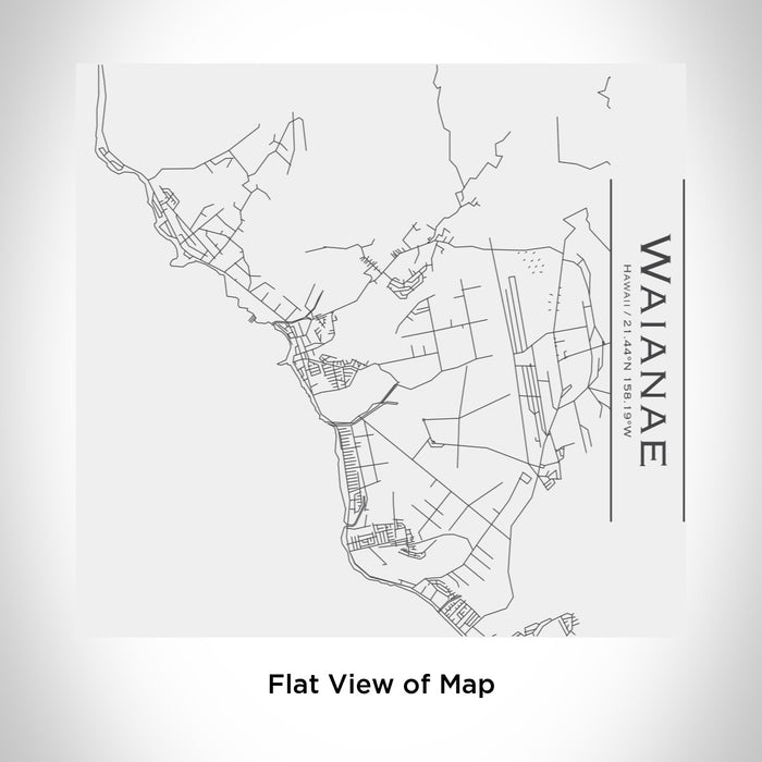Rendered View of Waianae Hawaii Map Engraving on 17oz Stainless Steel Insulated Tumbler in White
