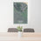 24x36 Waimea Hawaii Map Print Portrait Orientation in Afternoon Style Behind 2 Chairs Table and Potted Plant