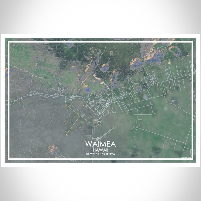Waimea - Hawaii Map Print in Afternoon — JACE Maps