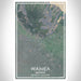 Waimea Hawaii Map Print Portrait Orientation in Afternoon Style With Shaded Background