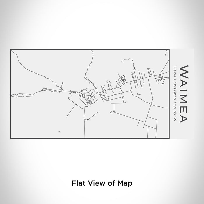 Rendered View of Waimea Hawaii Map Engraving on 17oz Stainless Steel Insulated Cola Bottle in White