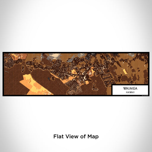 Flat View of Map Custom Waimea Hawaii Map Enamel Mug in Ember