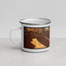 Left View Custom Waimea Hawaii Map Enamel Mug in Ember