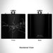 Rendered View of Waimea Hawaii Map Engraving on 6oz Stainless Steel Flask in Black