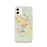 Custom iPhone 11 Waimea Hawaii Map Phone Case in Woodblock