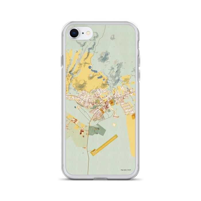 Custom iPhone SE Waimea Hawaii Map Phone Case in Woodblock