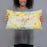 Person holding 20x12 Custom Waimea Hawaii Map Throw Pillow in Woodblock