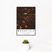 12x18 Wakefield Michigan Map Print Portrait Orientation in Ember Style With Small Cactus Plant in White Planter