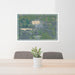 24x36 Wakefield Michigan Map Print Lanscape Orientation in Afternoon Style Behind 2 Chairs Table and Potted Plant