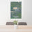 24x36 Wakefield Michigan Map Print Portrait Orientation in Afternoon Style Behind 2 Chairs Table and Potted Plant