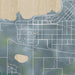Wakefield Michigan Map Print in Afternoon Style Zoomed In Close Up Showing Details