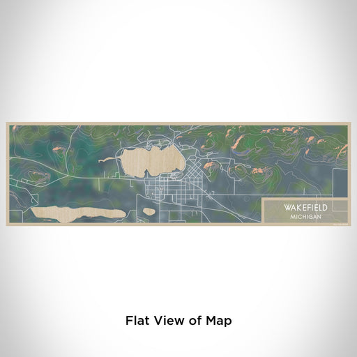 Flat View of Map Custom Wakefield Michigan Map Enamel Mug in Afternoon