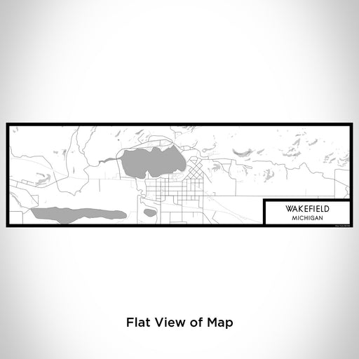 Flat View of Map Custom Wakefield Michigan Map Enamel Mug in Classic
