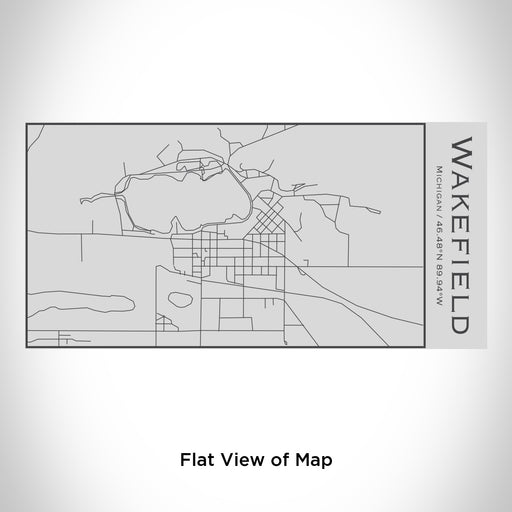 Rendered View of Wakefield Michigan Map Engraving on 17oz Stainless Steel Insulated Cola Bottle