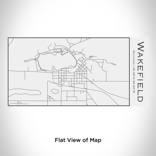 Rendered View of Wakefield Michigan Map Engraving on 17oz Stainless Steel Insulated Cola Bottle in White
