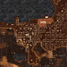Wakefield Michigan Map Print in Ember Style Zoomed In Close Up Showing Details