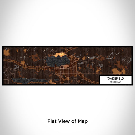 Flat View of Map Custom Wakefield Michigan Map Enamel Mug in Ember