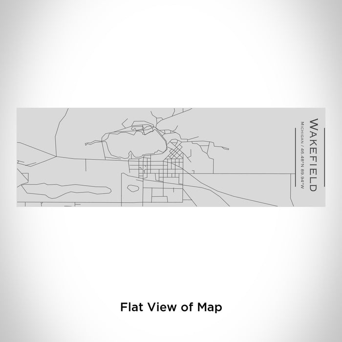 Rendered View of Wakefield Michigan Map Engraving on 10oz Stainless Steel Insulated Cup with Sipping Lid
