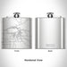 Rendered View of Wakefield Michigan Map Engraving on 6oz Stainless Steel Flask