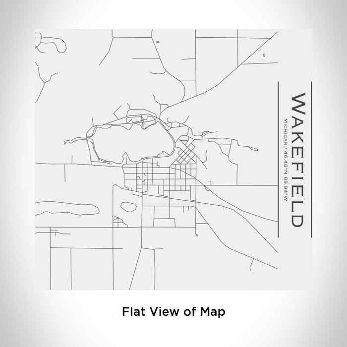 Rendered View of Wakefield Michigan Map Engraving on 17oz Stainless Steel Insulated Tumbler in White
