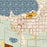 Wakefield Michigan Map Print in Woodblock Style Zoomed In Close Up Showing Details