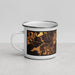 Left View Custom Wake Forest North Carolina Map Enamel Mug in Ember