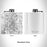 Rendered View of Wake Forest North Carolina Map Engraving on 6oz Stainless Steel Flask in White