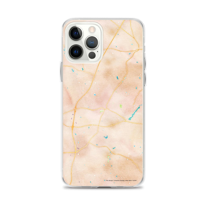 Custom Wake Forest North Carolina Map iPhone 12 Pro Max Phone Case in Watercolor