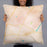 Person holding 22x22 Custom Wake Forest North Carolina Map Throw Pillow in Watercolor
