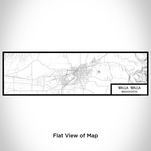 Flat View of Map Custom Walla Walla Washington Map Enamel Mug in Classic