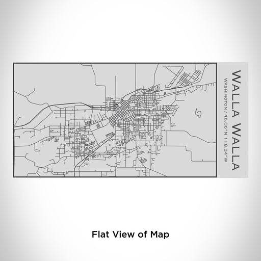 Rendered View of Walla Walla Washington Map Engraving on 17oz Stainless Steel Insulated Cola Bottle