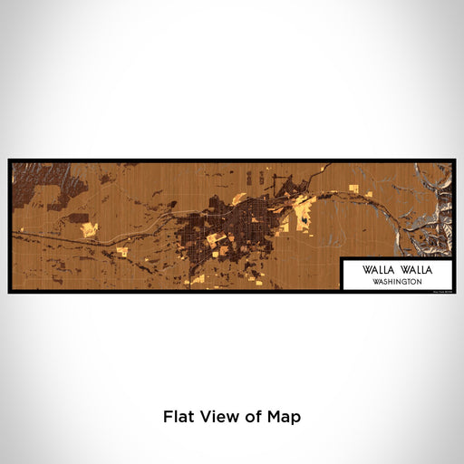 Flat View of Map Custom Walla Walla Washington Map Enamel Mug in Ember