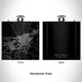 Rendered View of Walla Walla Washington Map Engraving on 6oz Stainless Steel Flask in Black