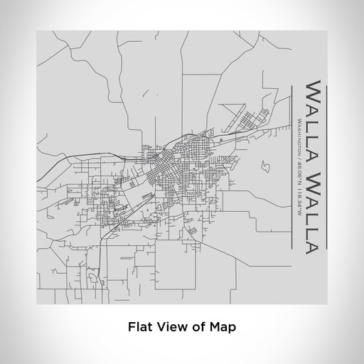 Rendered View of Walla Walla Washington Map Engraving on 17oz Stainless Steel Insulated Tumbler