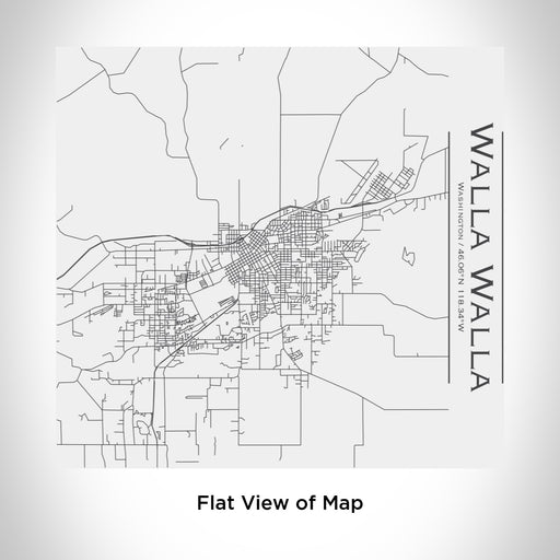 Rendered View of Walla Walla Washington Map Engraving on 17oz Stainless Steel Insulated Tumbler in White